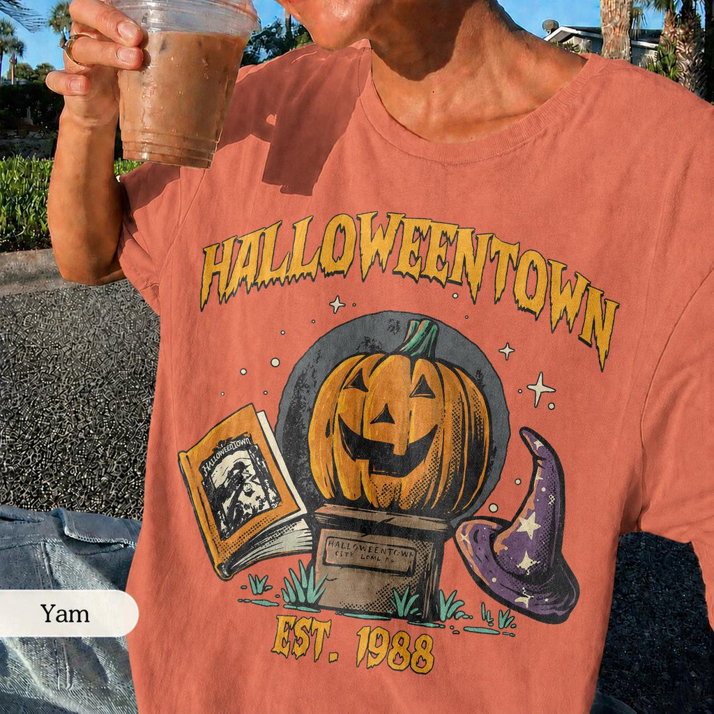 Retro Halloween Town Est 1988 Pumpkin — Bella+Canvas Tee