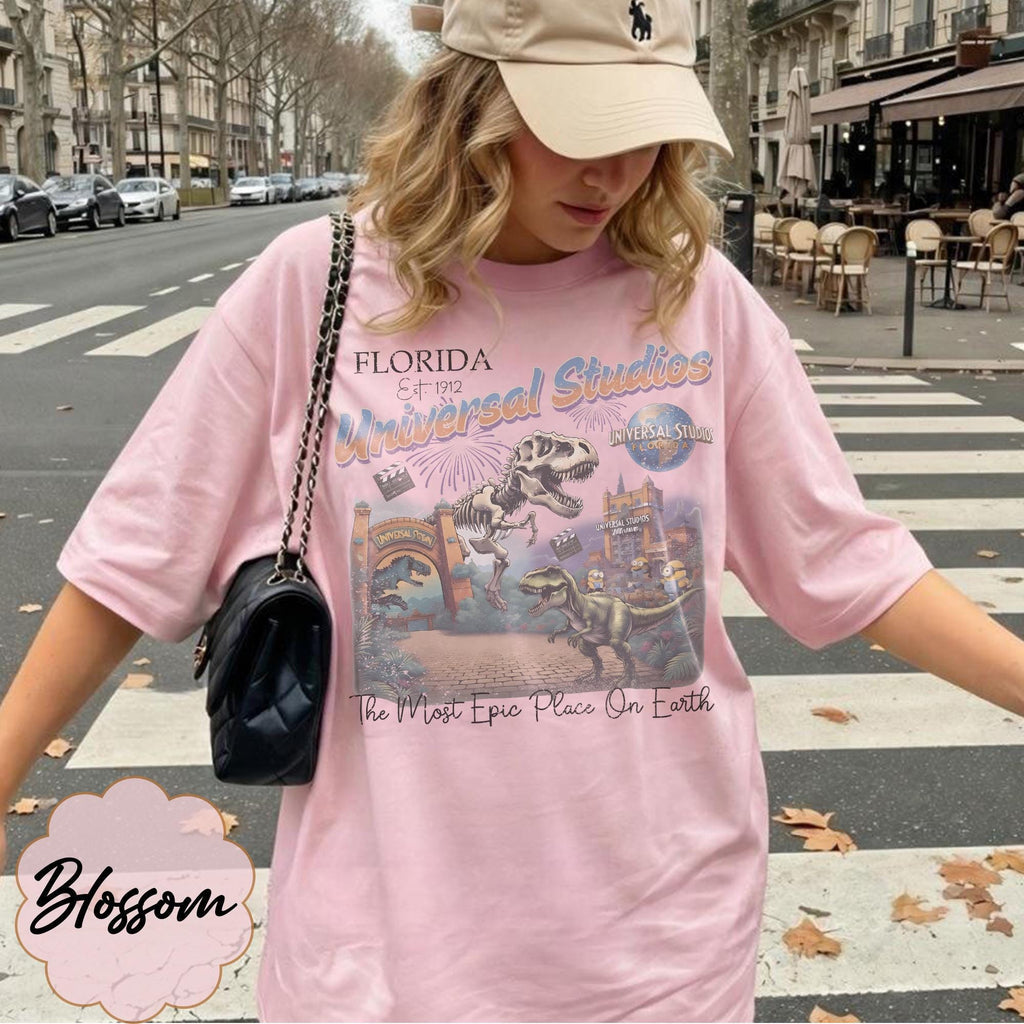 Retro Jurassic Park Dinosaur — Bella+Canvas Tee