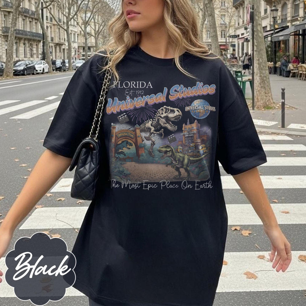 Retro Jurassic Park Dinosaur — Bella+Canvas Tee