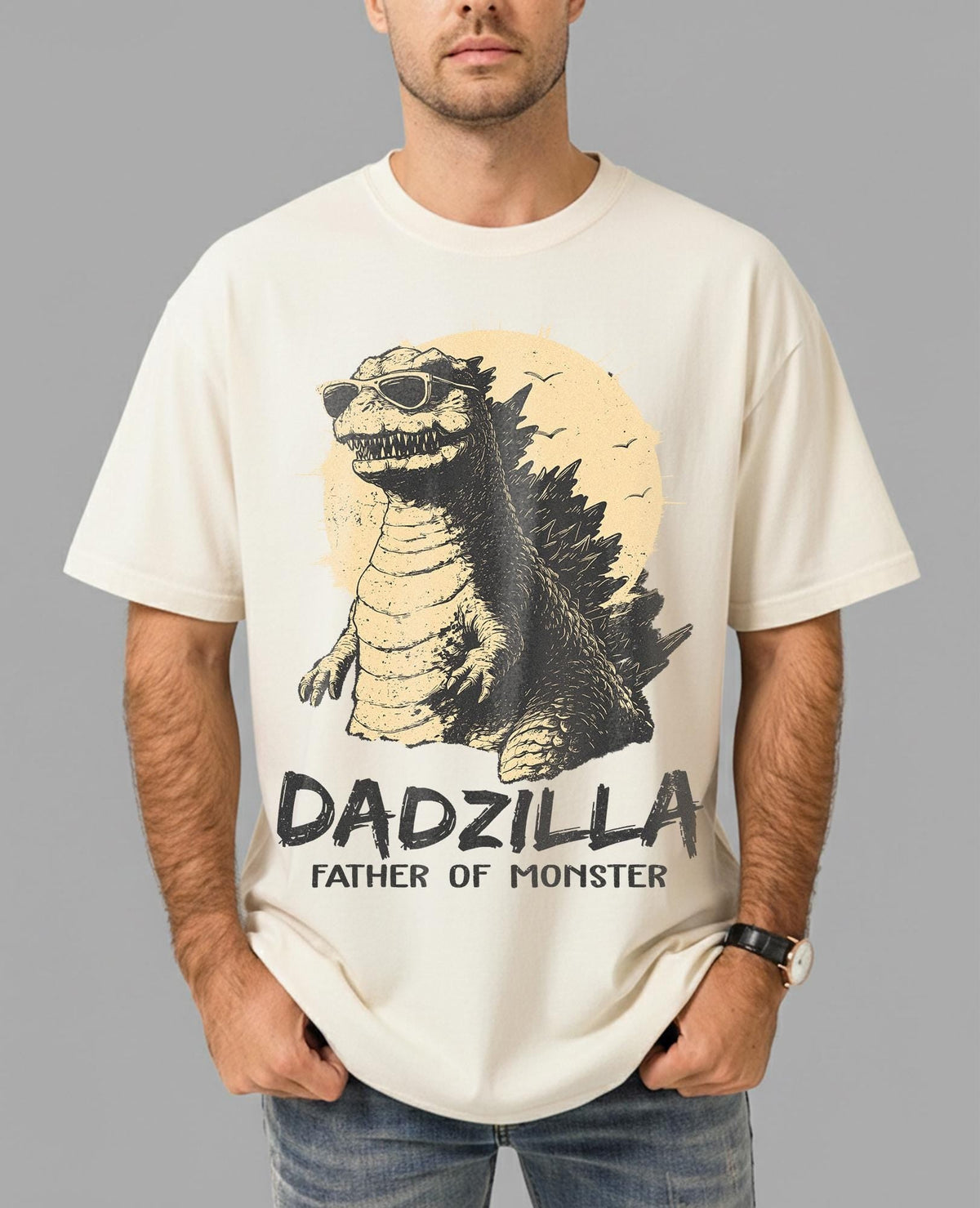 Retro Dadzilla Sonzilla — Comfort Colors Tee