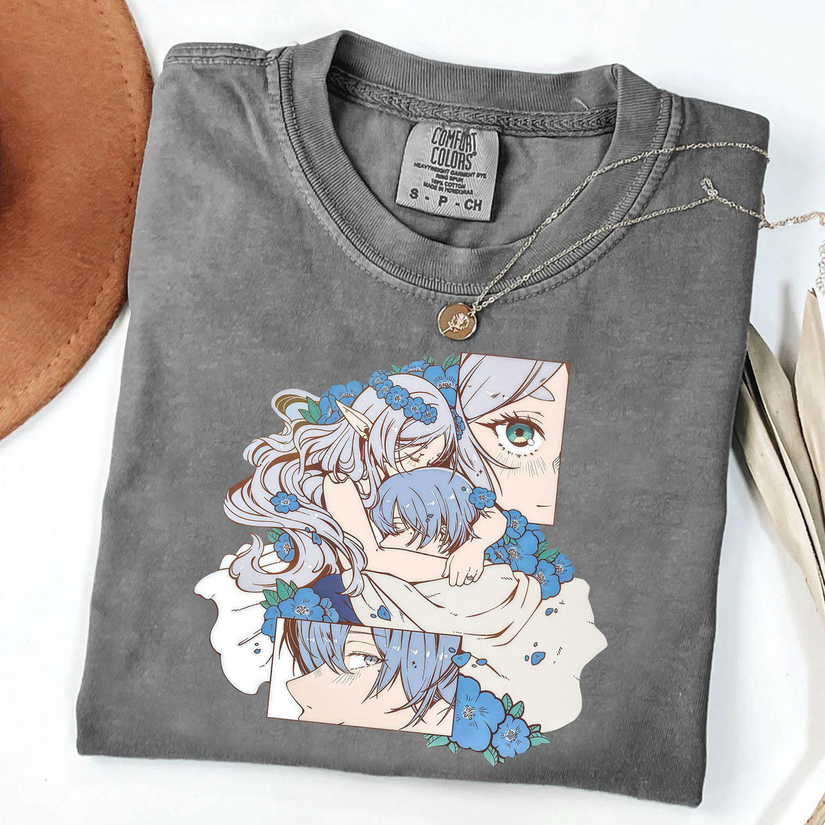 Frieren Beyond Journeys End Anime Tee Elf Mage Fantasy — Gildan Hoodie