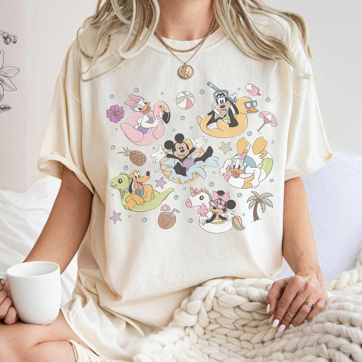 Retro Mickey and Friends Summer Vibes Comfort Colors Shirts — Bella+Canvas Tee