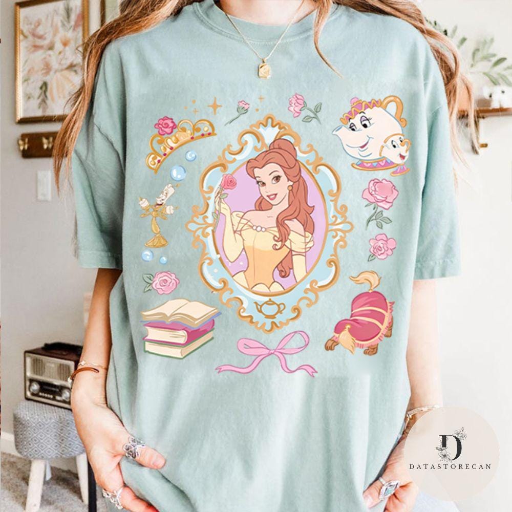 Coquette Disney Belle Princess — Bella+Canvas Tee
