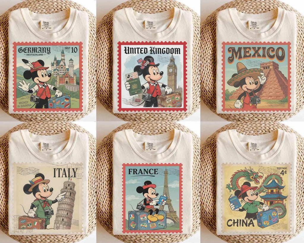 Retro Disney Mickey Mouse Epcot World Showcase — Comfort Colors Tee