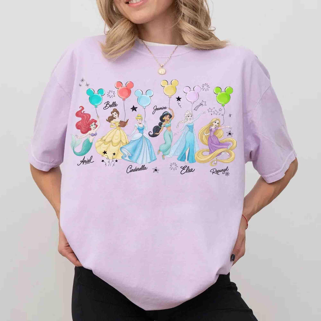 Retro Comfort Colors Disney Princess Characters Shirts — Comfort Colors Tee