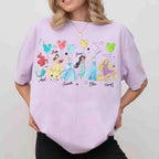 Retro Comfort Colors Disney Princess Characters Shirts — Comfort Colors Tee