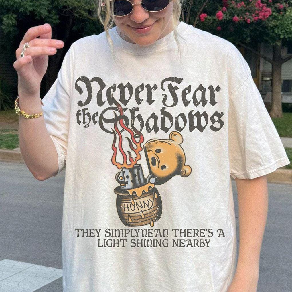 Winnie the Pooh Never Fear Shadows — Gildan Hoodie