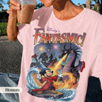 Retro Fantasmic Sorcerer Mickey Fighting Dragon Scene — Gildan Hoodie