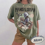 Retro Mandalorian Grogu — Comfort Colors Tee
