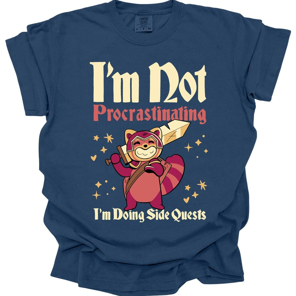Funny DND Shirt - I'm Not Procrastinating I'm Doing Side Quests - Comfort Colors