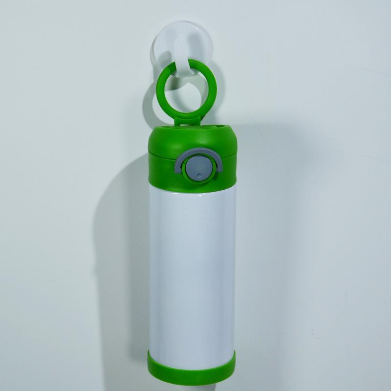 12oz Blank Sublimation Sippy Cup Straight Stainless Drinking Tumbler Sport Water Bottles with Handle