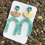 Teal Horseshoe Drops