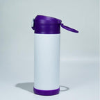 12oz Blank Sublimation Sippy Cup Straight Stainless Drinking Tumbler Sport Water Bottles with Handle