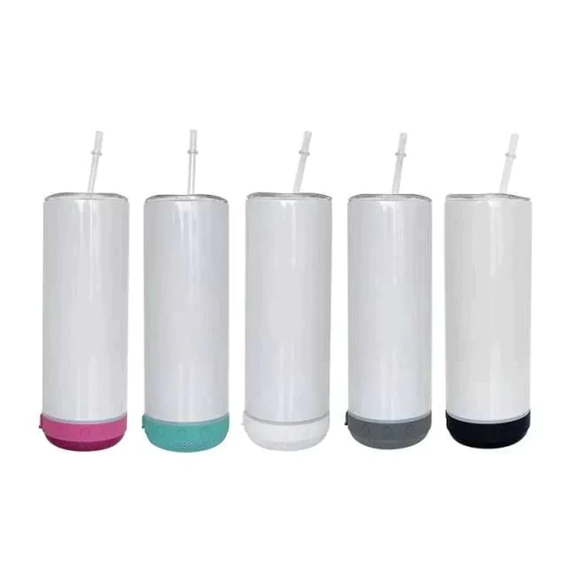Bulk Pack 20oz Sublimation Bluetooth speaker tumbler. Music Tumblers W/ Lid, Speaker & Straw