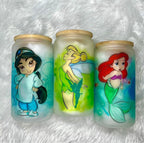 12oz or 16oz Sublimation Blank Glass Can Jar Tumbler (Clear or Frosted)
