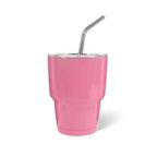 3oz DIY Blank Sublimation shot glass Tumbler double insulated with stainless straw