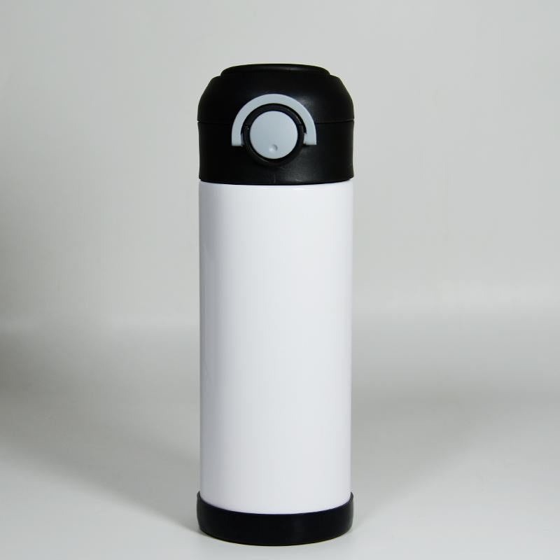 12oz Blank Sublimation Sippy Cup Straight Stainless Drinking Tumbler Sport Water Bottles with Handle