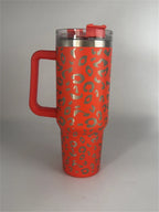 40oz Cheetah Leopard Laser Etched Stainless Tumbler