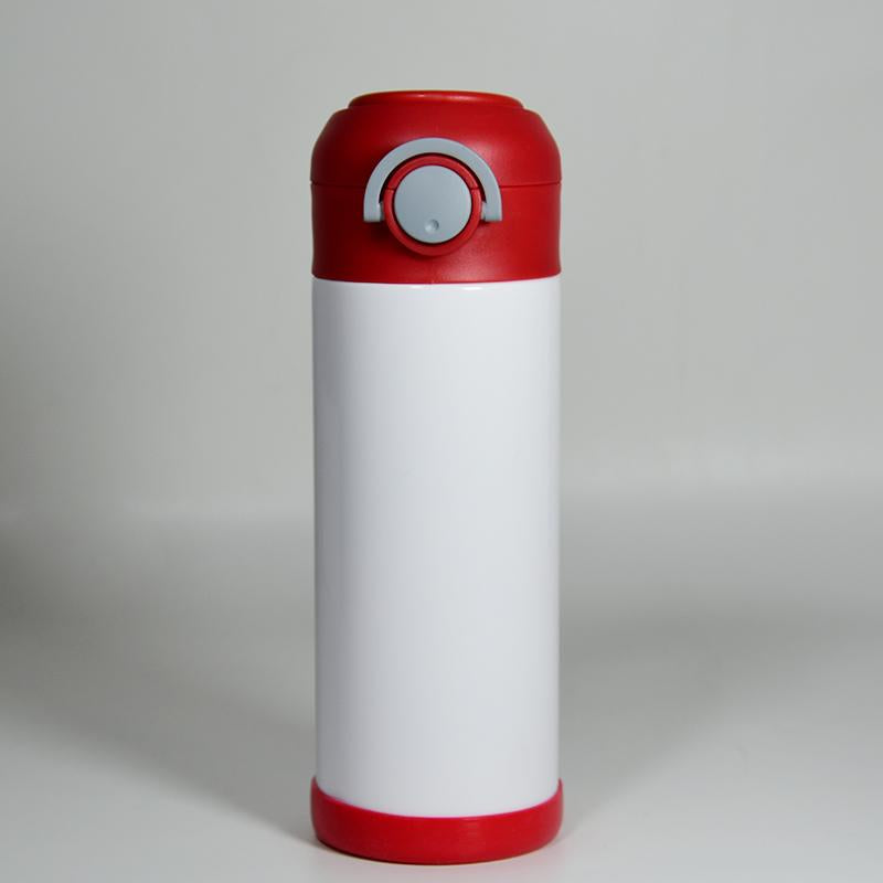 12oz Blank Sublimation Sippy Cup Straight Stainless Drinking Tumbler Sport Water Bottles with Handle