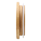 12oz 16oz & 25oz Glass can jars or tumbler bamboo replacement lids