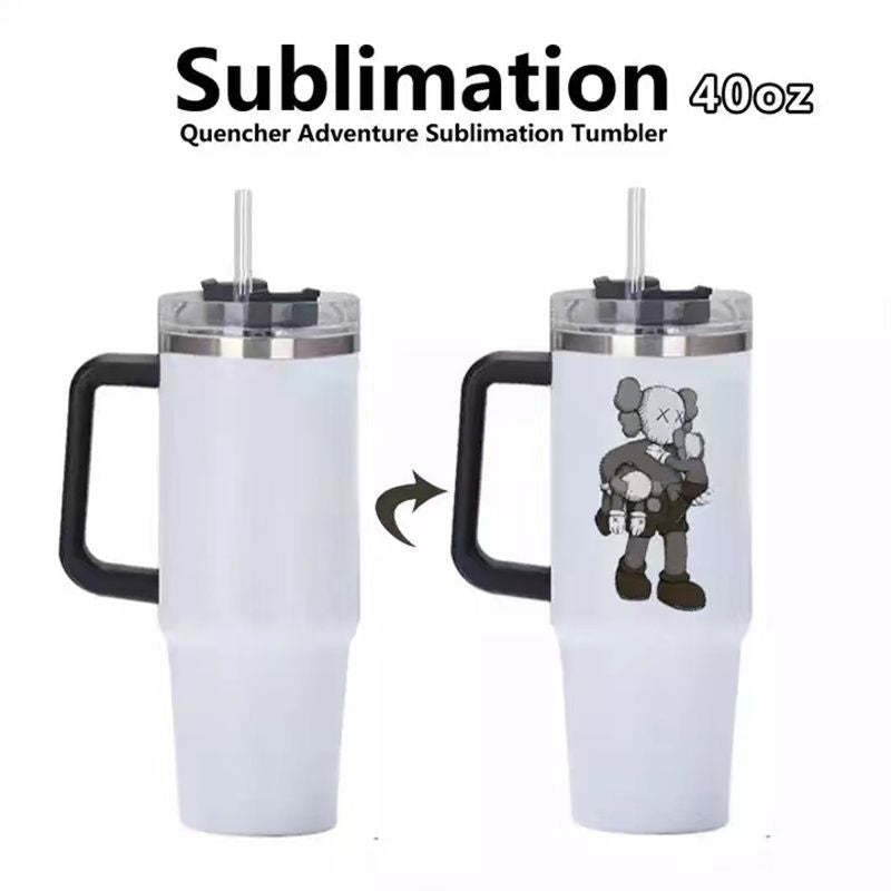 40oz Sublimation Tumbler w/ Handle stainless