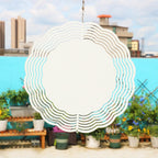 Double Sides DIY Designs Heat Transfer Printing 10 Inch Sublimation Blank Aluminum Metal Wind Spinner