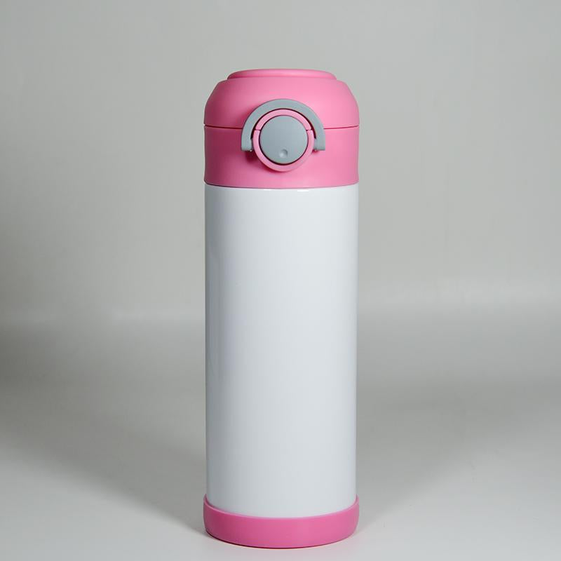 12oz Blank Sublimation Sippy Cup Straight Stainless Drinking Tumbler Sport Water Bottles with Handle