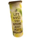 25oz Sublimation Blank Glass Tumbler Bamboo Lids (Clear or Frosted)