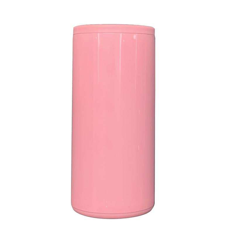 12oz Blank Sublimation Can holder Cooler With screw on Lid Straight Tumblers Stainless Double Insulated