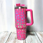 40oz Holographic Cheetah Leopard Laser Etched Stainless Tumbler