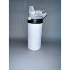 12oz Blank Sublimation Sippy Cup White Straight Stainless Drinking Tumbler Sport Water Bottles with Handle