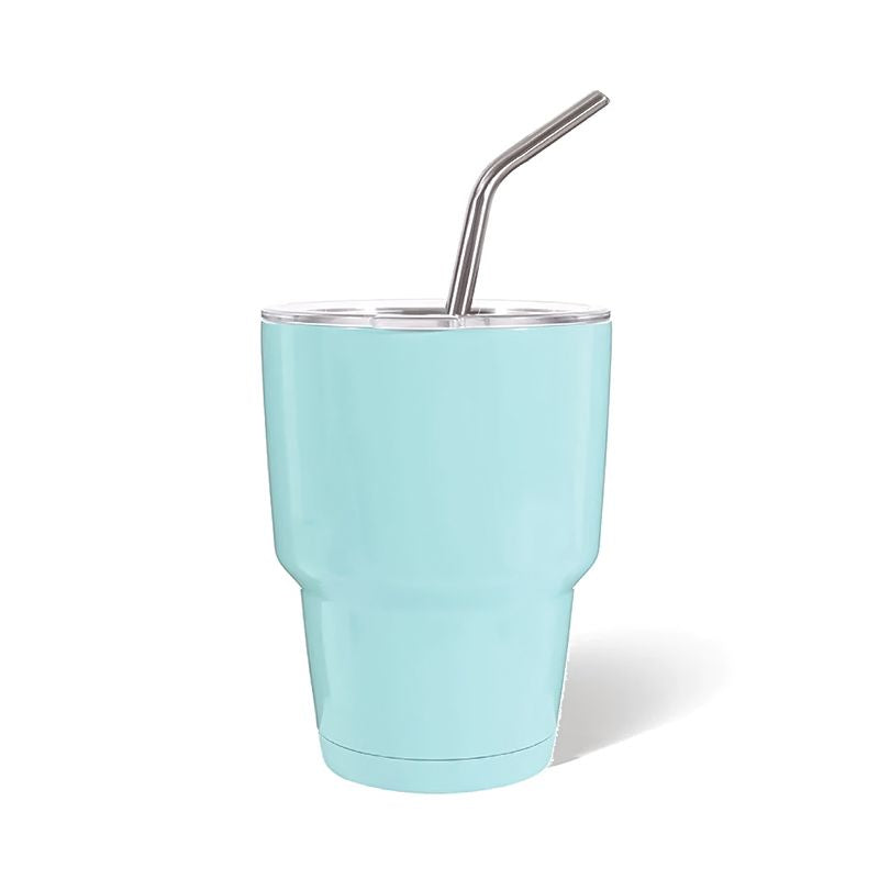 3oz DIY Blank Sublimation shot glass Tumbler double insulated with stainless straw