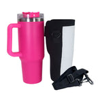 Sublimation Blank Neoprene 40oz tumbler tote pouch holder with adjustable strap