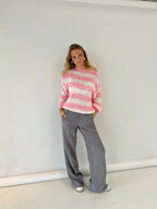 Jaida Loose Striped Pullover Sweater
