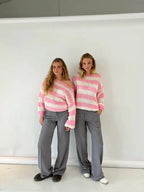 Jaida Loose Striped Pullover Sweater