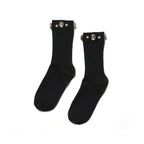 Crystal Ribbed Crew Socks