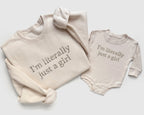 Embroidered "I'm Literally Just A Girl" Mother Daughter Matching Outfits