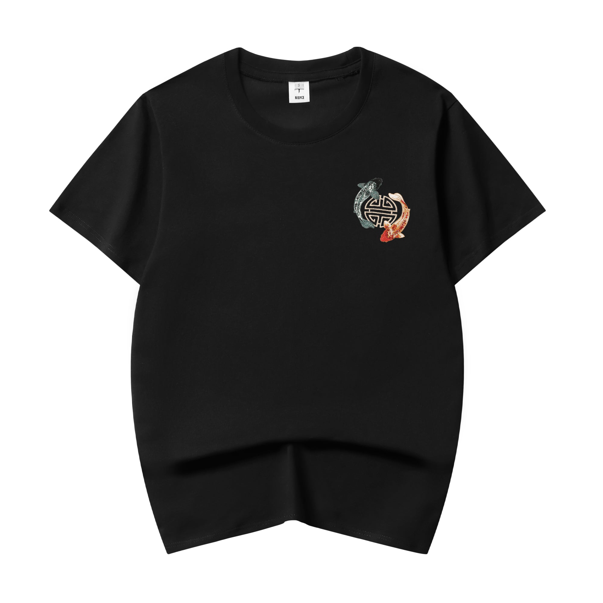 KH880 Yin Yang Koi Embroidery Tee