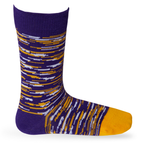 Kid's Socks - Purple And Gold Marled