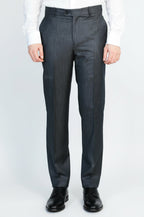 Anthracite  Slim Fit Classic Cut Dress Trousers – Wessi