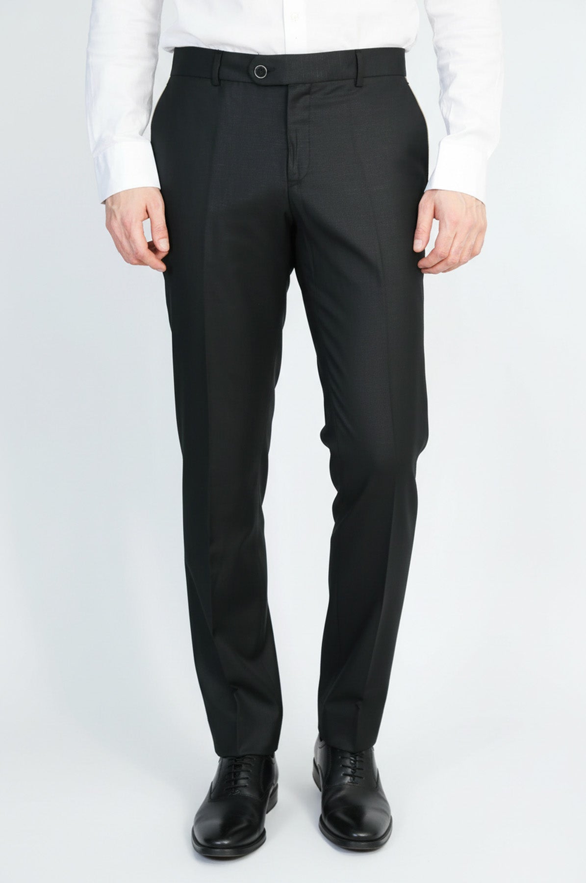 Black Slim Fit Classic Cut Dress Trousers – Wessi
