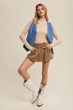 Lace Long-Sleeve Top - Tan or Butter colors