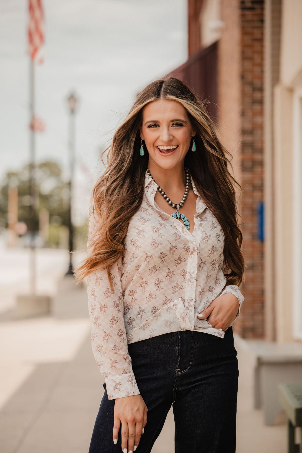 Let'r Buck Chiffon Blouse