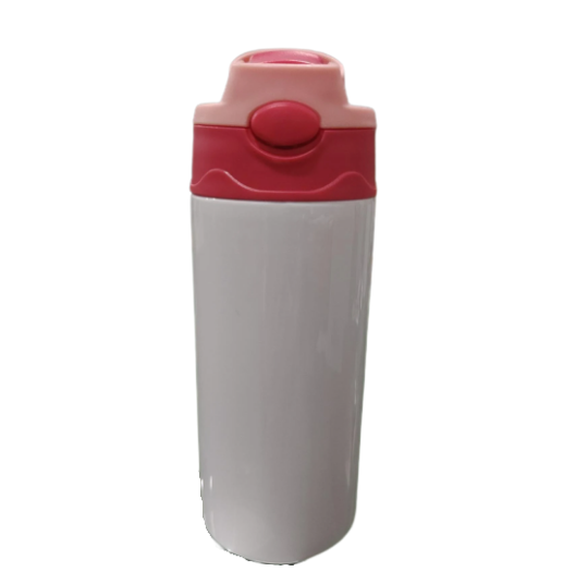 12oz Blank Sublimation Sippy Cup White Straight Stainless Drinking Tumbler Sport Water Bottles with Handle