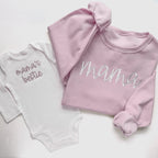 Mama & Mini Matching Sweatshirt Set | Mother Daughter Embroidered Outfit