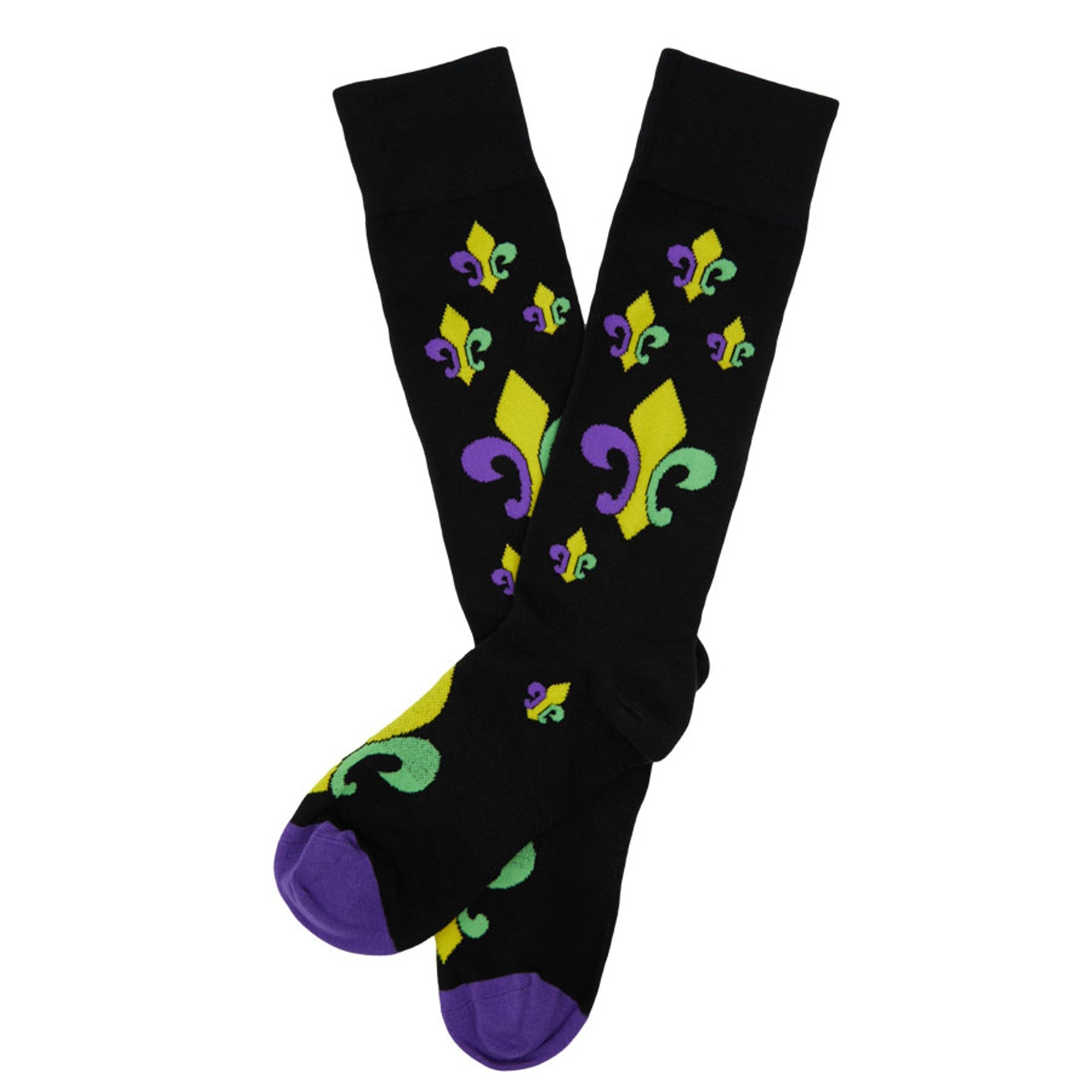 Mardi Gras - Large Fleur-de-lis Dress Socks