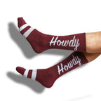 Maroon Howdy Casual Socks
