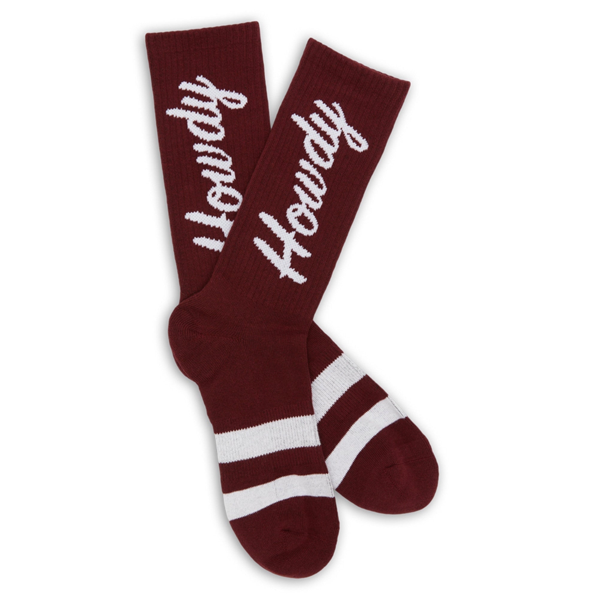 Maroon Howdy Casual Socks