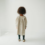 Meadow Breeze Linen Embroidered Oasis Dress | Girls' Smocked Linen Dress