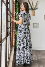 Women's Skirt & Top Set Skirt & Top Set - Lightweight Tropical Print - Matching Outfit